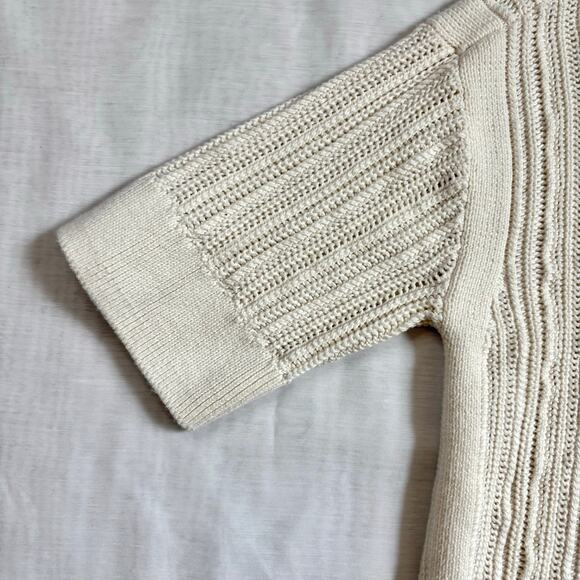 Banana Republic Over Sized Open-Stitch Sweater Off White Cream Size Medium - Picture 10 of 15